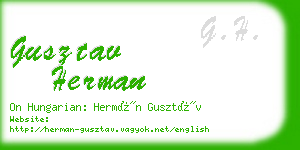 gusztav herman business card